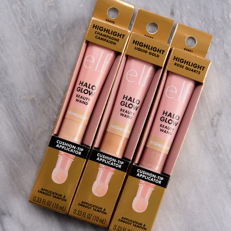 elf Halo Glow Highlight Beauty Wand • Highlighter Review & Swatches