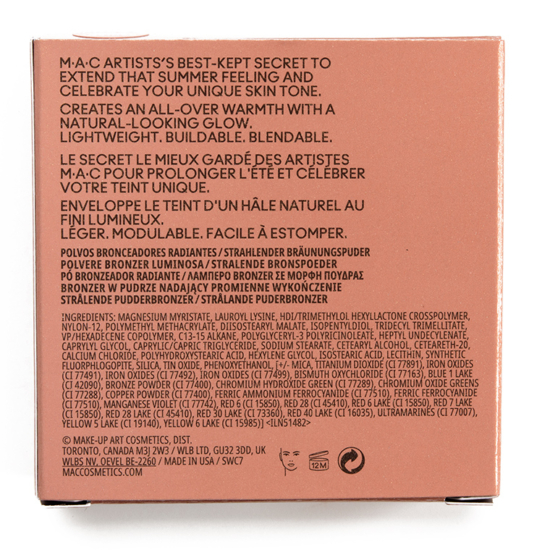 MAC Sunstruck Radiant Bronzer Swatches