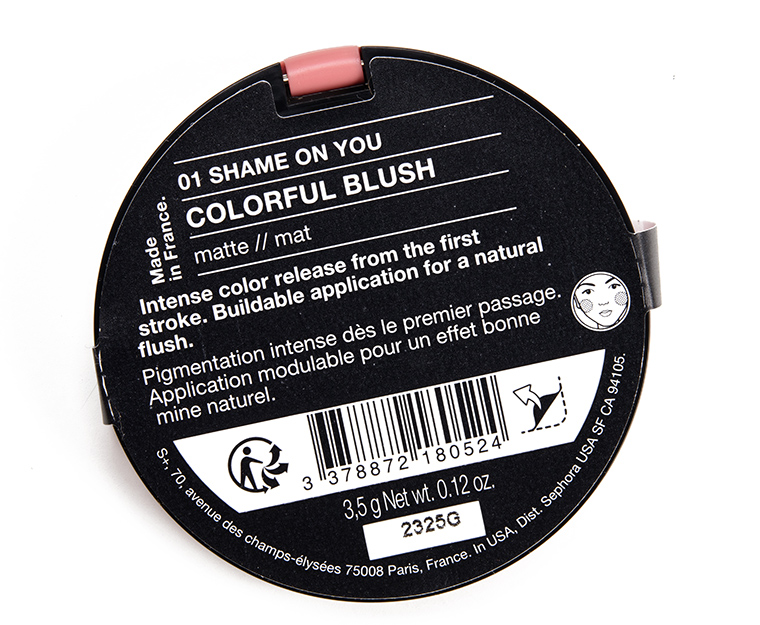 Sephora Shame on You Colorful Blush