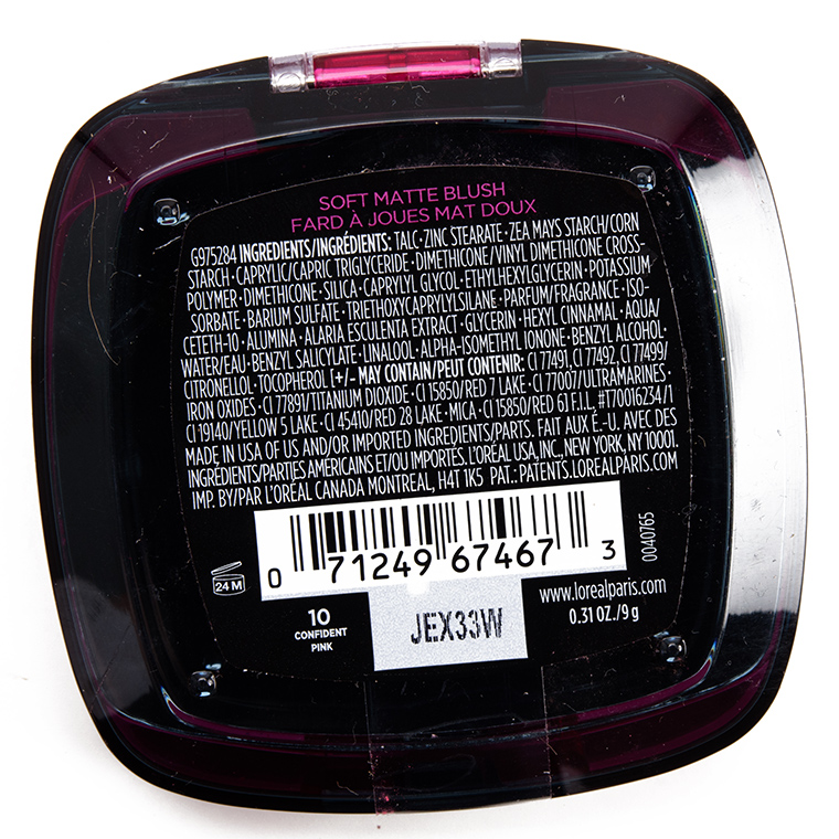 L'Oreal Confident Pink Infallible 24H Fresh Wear Soft Matte Blush