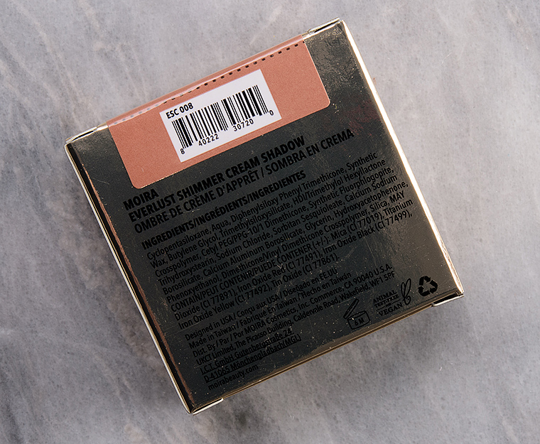 Moira Metallic Taupe Everlust Shimmer Cream Shadow