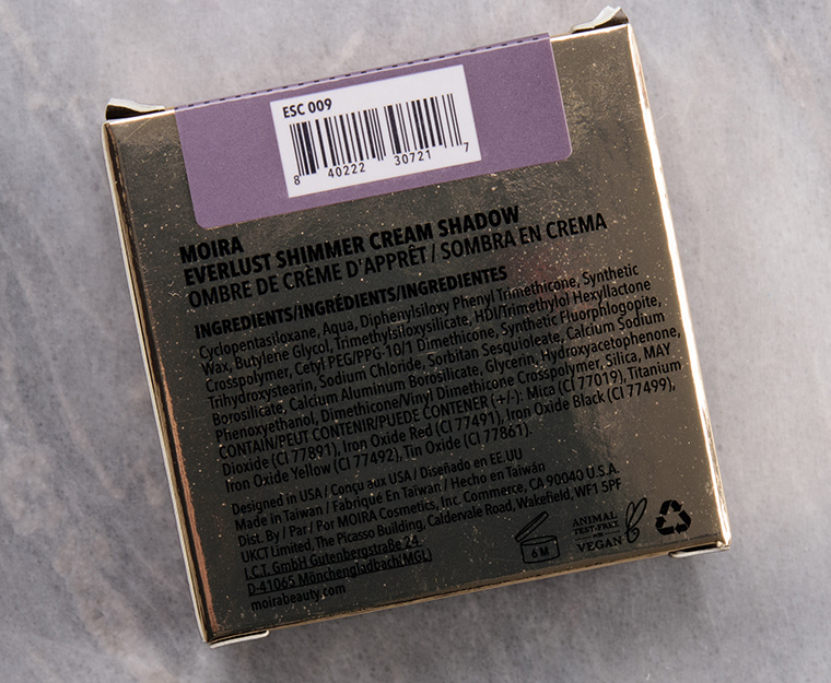 Moira Silver Lining Everlust Shimmer Cream Shadow