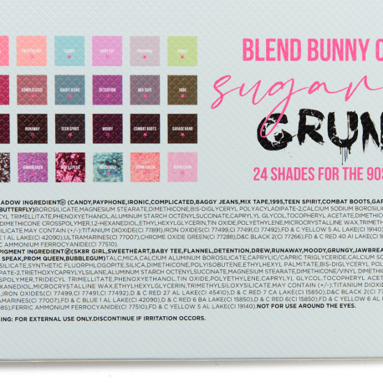 Blend Bunny Sugar and Grunge 24Shade Eye and Face Palette Review & Swatches