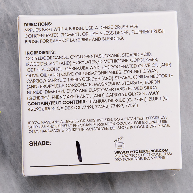 Phytosurgence Spectral Sunlight Cream Bronzer Swatches