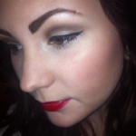 Red Lip with Cat Eye