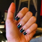 Black and Gold Half-Moon
