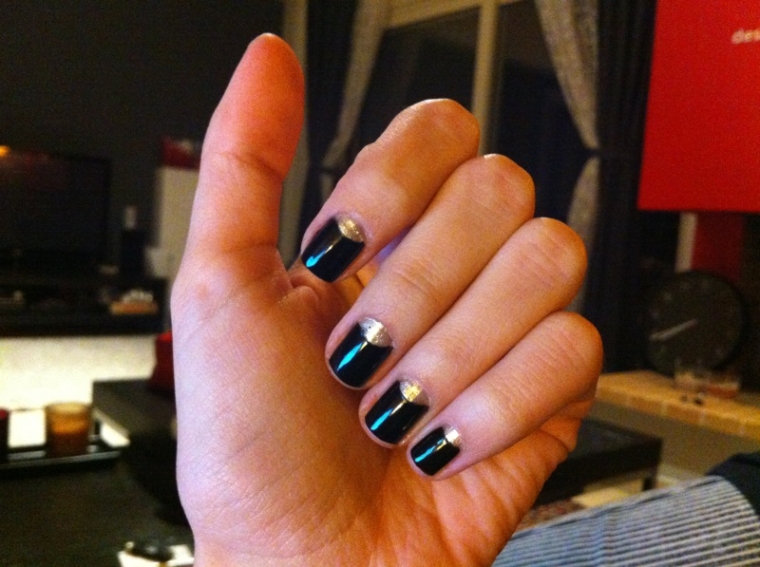 Black and Gold Half-Moon