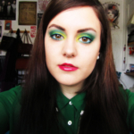 Tropical Green Gradient With Blue Eyliner
