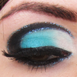 Crescent Moon Cut Crease With Blue Glitter