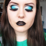 Crescent Moon Cut Crease With Blue Glitter