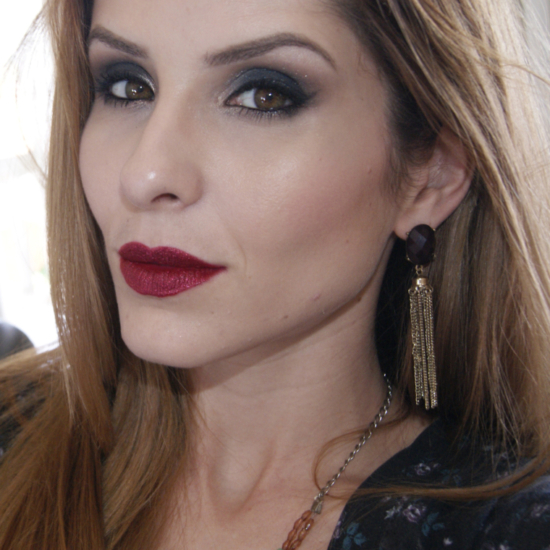 Blue and Red Glitter Lips