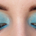 Blue Eyeshadow & Nude Lip