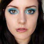 Blue Eyeshadow & Nude Lip