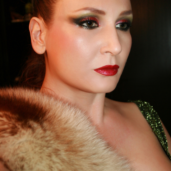 Makeup With Red Lipstick