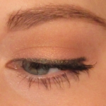Peach and Green Eye Look