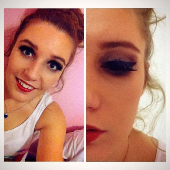 Bronze Smokey Eye + Red Lip!