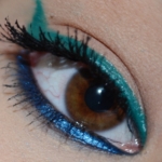 Green With Blue Eyeliner