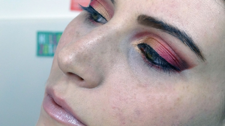 Red and Gold Cut Crease