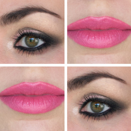 Pink Lips+Smokey Eye