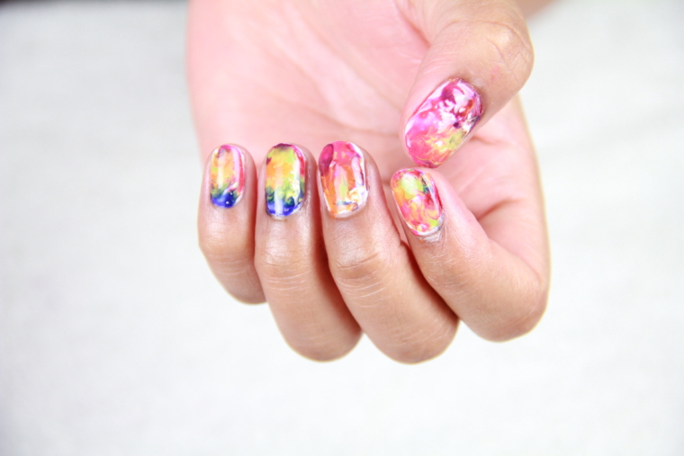 Nail Art Inspired By Holi