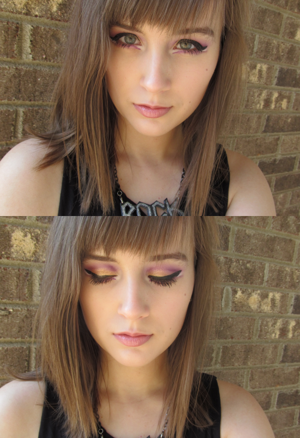 Purple & Gold Cut Crease