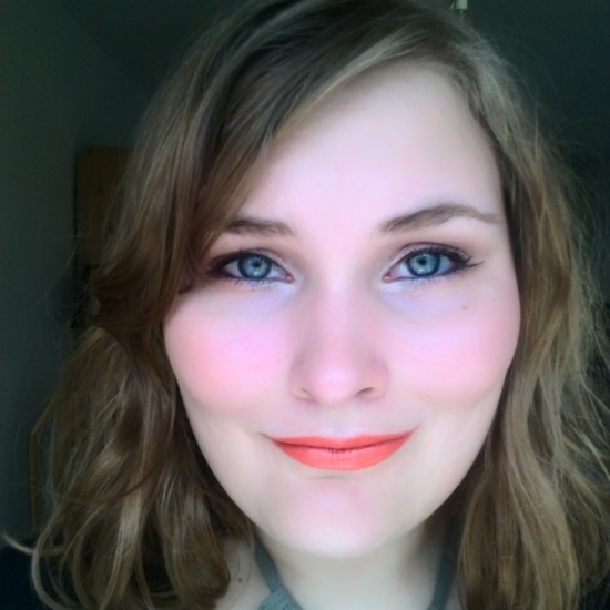 Soft Pink Eyes and Orange Lip
