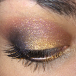 Gold and Navy Smokey Eye