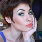 Gold+teal Eyeshadow Look