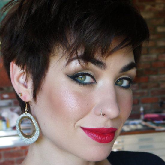 Classic Red Lips and Winged Eyeliner
