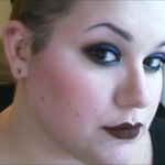 Dark Blue Eyes w/ Dark Brown Lips