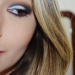 Lilac with Glitter Makeup and Orchic Lipstick