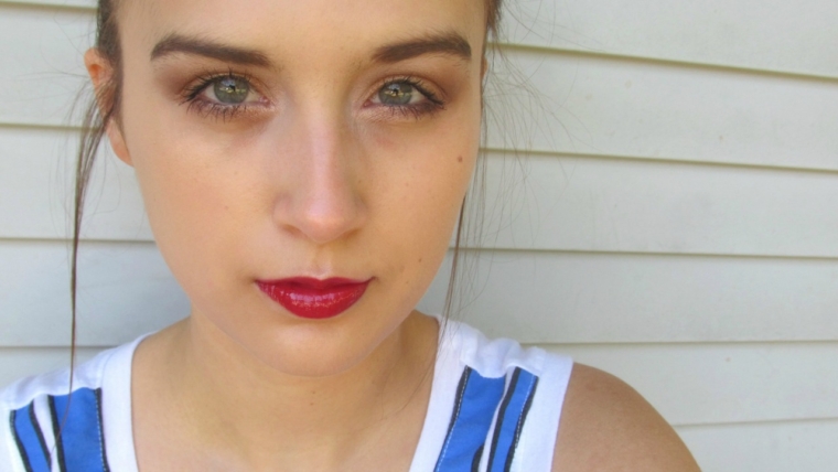 Bronze Smokey Eye & Red Lip.