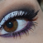 Lilac with Glitter Makeup and Orchic Lipstick
