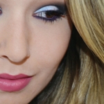 Lilac with Glitter Makeup and Orchic Lipstick