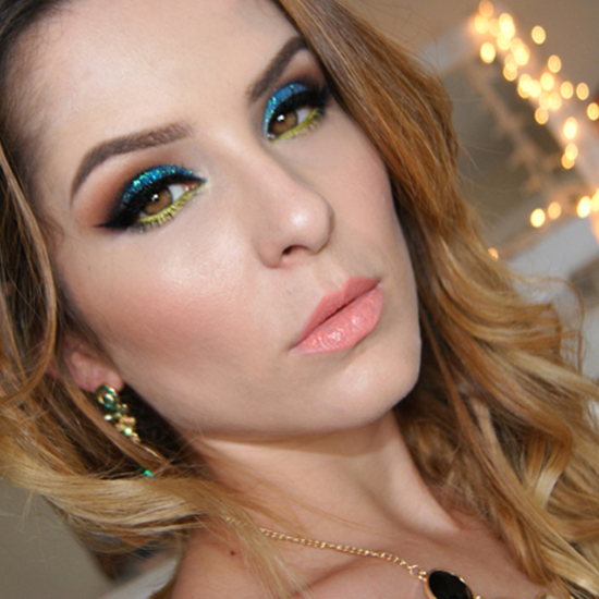 Light Green and Blue Glitter