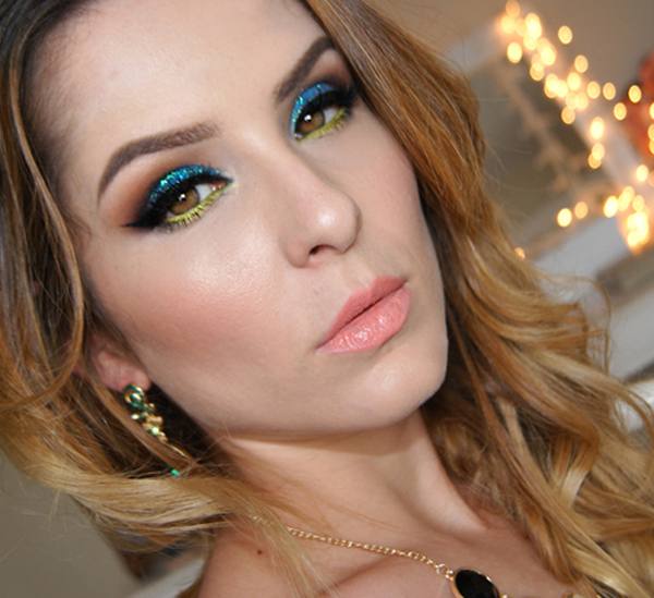 Light Green and Blue Glitter