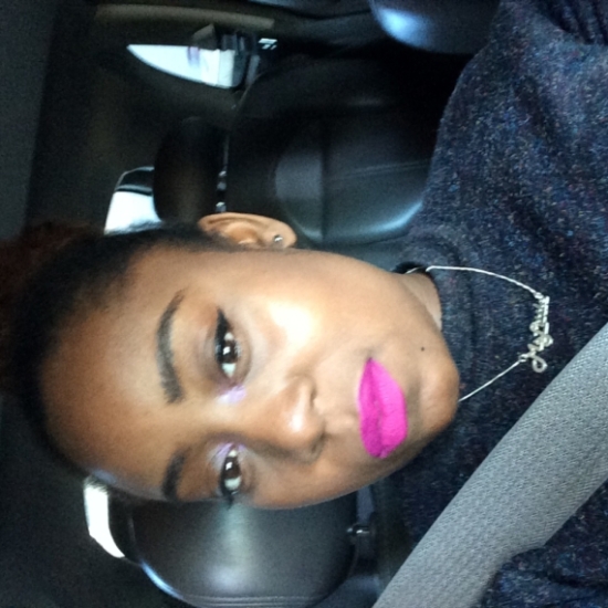 Bold Lip High Bun.
