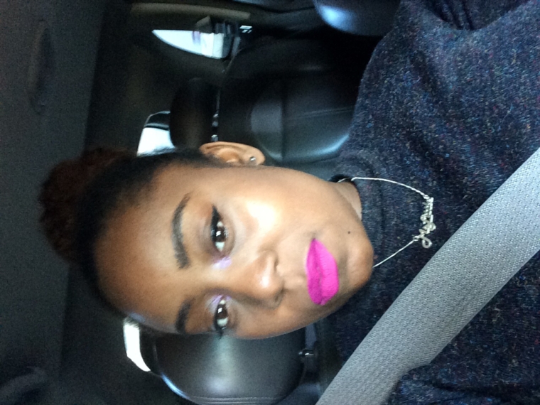 Bold Lip High Bun.