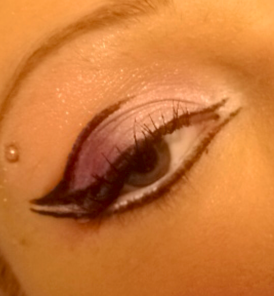 Dramatic Cut Crease Liner With Purple Eye Shadow