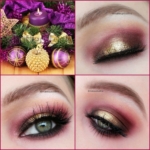 Gold & purple for green eyes
