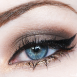 Taupe & Golden Glitter Eyes with Berry Lips