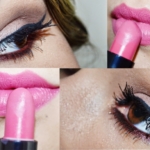 Outlined Simpes and Lipstick Pink