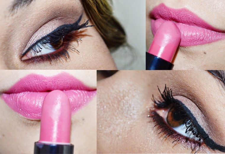 Outlined Simpes and Lipstick Pink