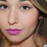 Glitter Silver and Purple Lipstick