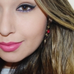Simple Eyeliner With Pink Lipstick