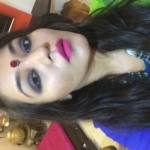 Blue Smokey Eyes + Bright Pink Lipstain
