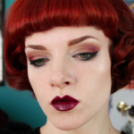 Burgundy & Black Metal Dahlia