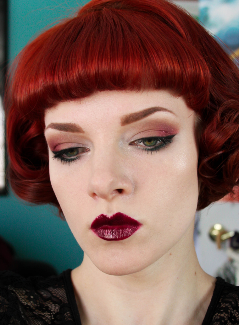 Burgundy & Black Metal Dahlia