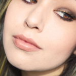Brown Makeup With Golden Outlined