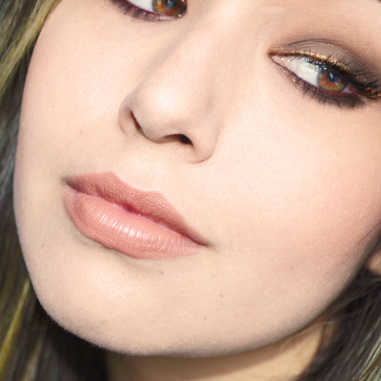 Brown Makeup With Golden Outlined